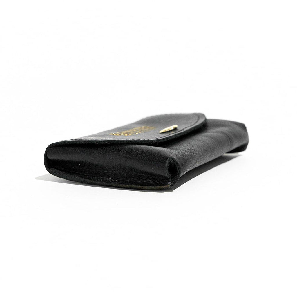 Ida Mini | Signature Black Leather Card Holder Wallet