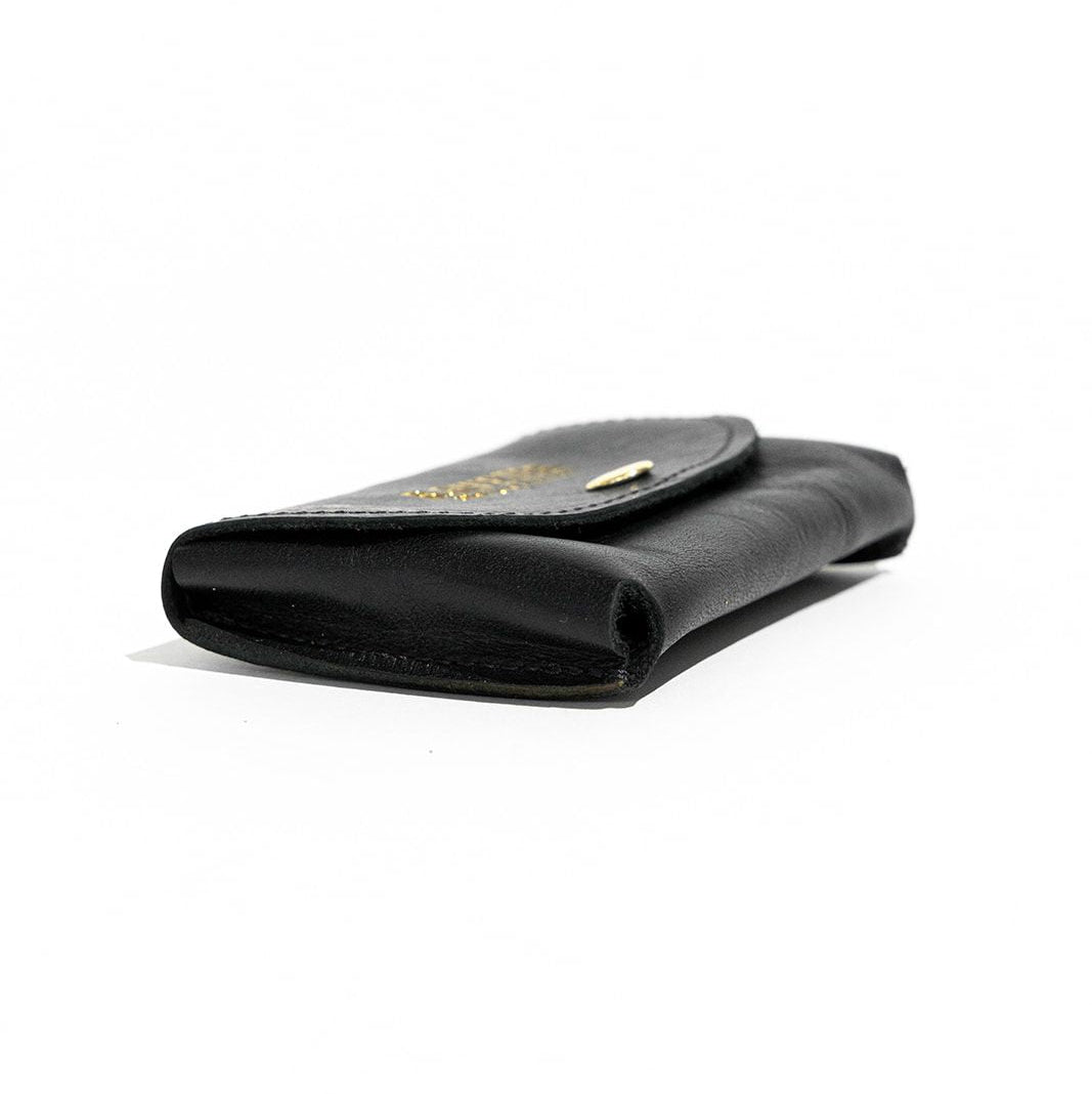 Ida Mini | Signature Black Leather Card Holder Wallet