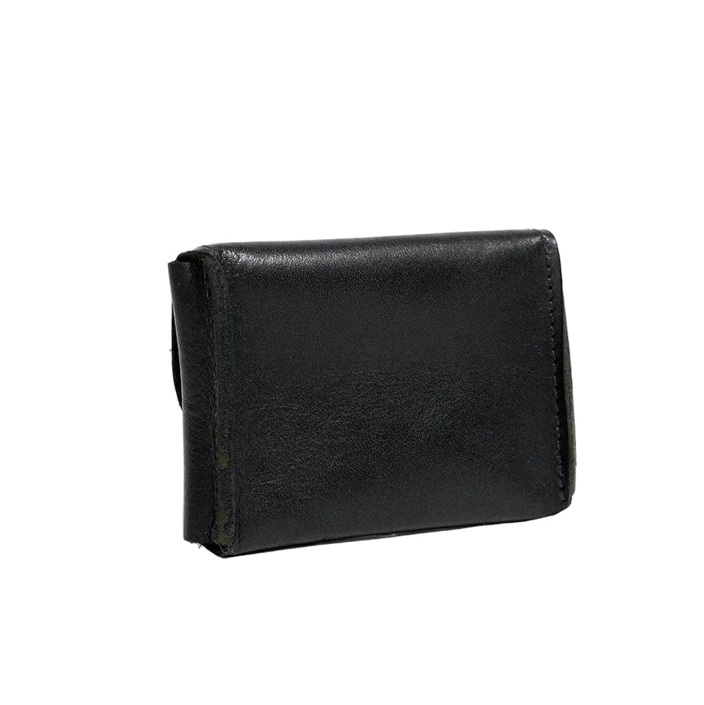 Ida Mini | Signature Black Leather Card Holder Wallet