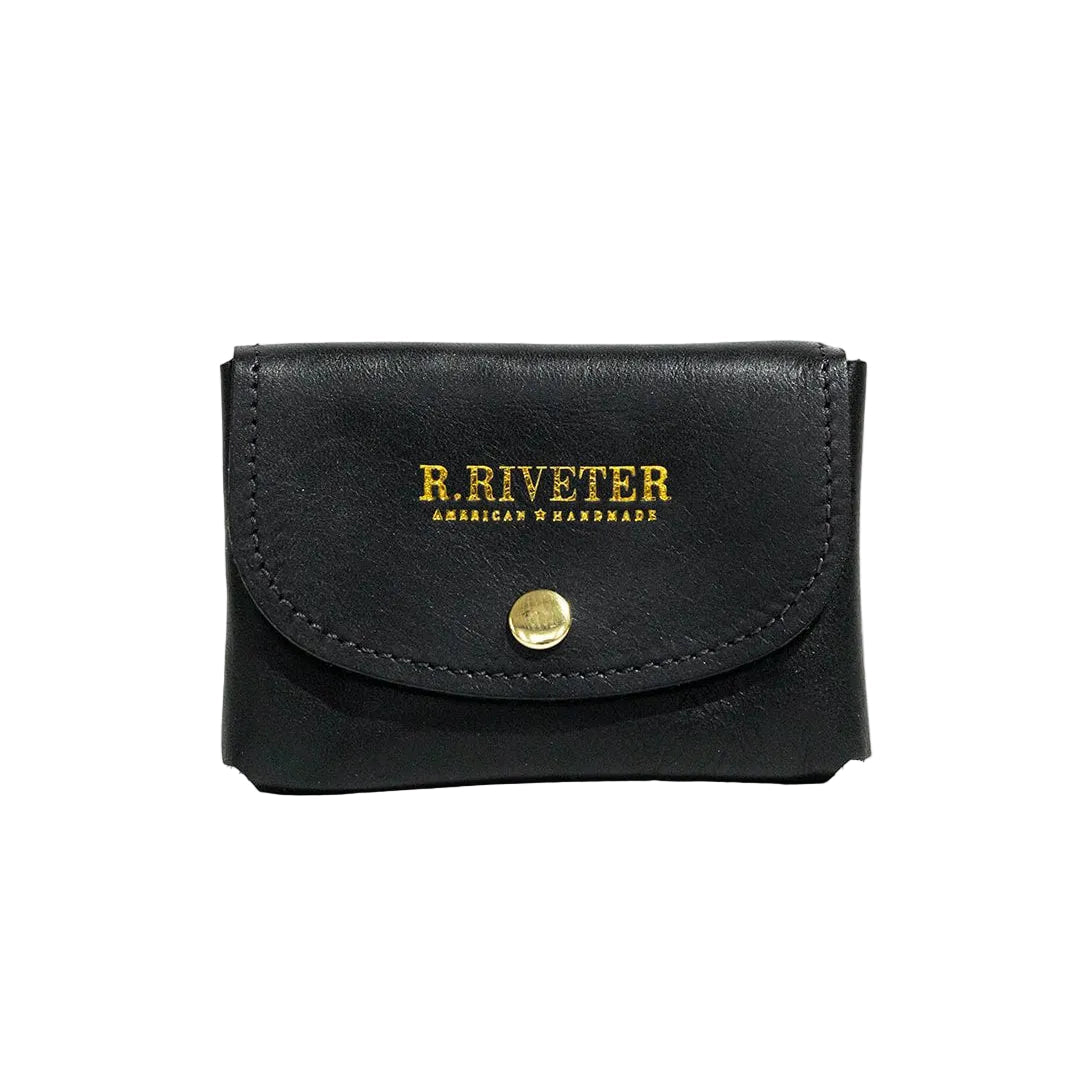 Ida Mini | Signature Black Leather Card Holder Wallet