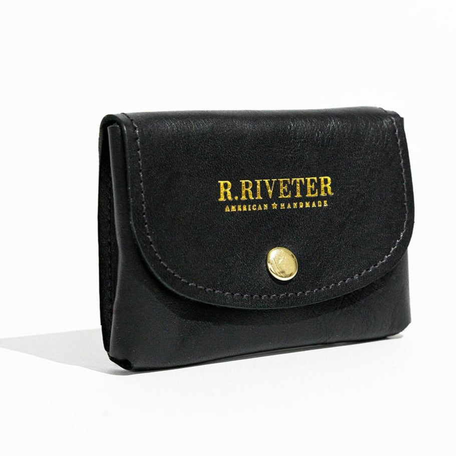 Ida Mini | Signature Black Leather Card Holder Wallet